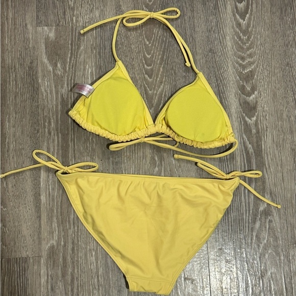 No Boundaries Yellow String Bikini Set - Picture 6 of 9